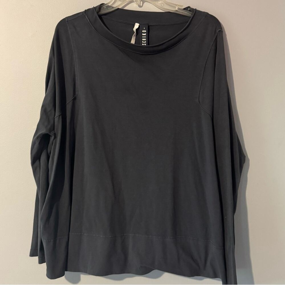 ISCHIKO long sleeve gray knit top size 1 = size medium